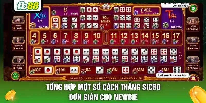 Tổng hợp một số cách thắng Sicbo đơn giản cho newbie