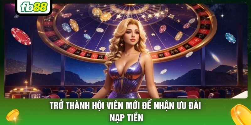 Trở thành hội viên mới để nhận ưu đãi nạp tiền