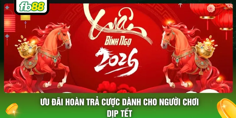 Ưu đãi hoàn trả cược dành cho người chơi dịp Tết