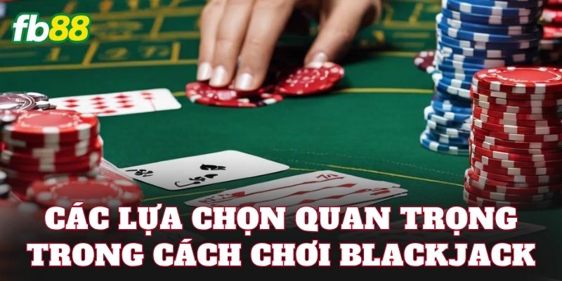 Các lựa chọn quan trọng trong cách chơi Blackjack